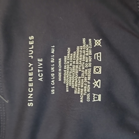 Sincerely Jules Active Athletic Bra Crop Top - Size L - Picture 4 of 11